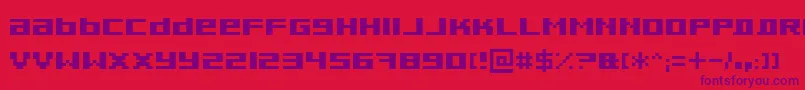 PixeldustBold Font – Purple Fonts on Red Background
