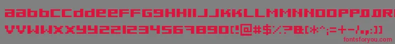 PixeldustBold Font – Red Fonts on Gray Background
