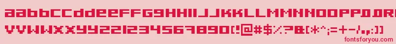 PixeldustBold Font – Red Fonts on Pink Background