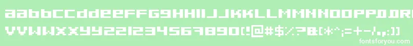フォントPixeldustBold – 緑の背景に白い文字
