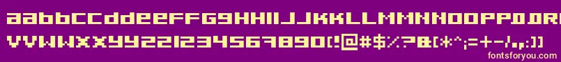 PixeldustBold Font – Yellow Fonts on Purple Background