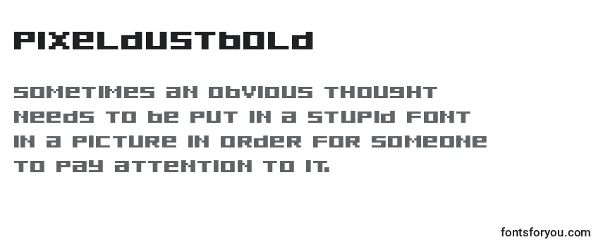 Обзор шрифта PixeldustBold
