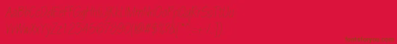EskiztwolightcondcItalic Font – Brown Fonts on Red Background