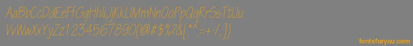 EskiztwolightcondcItalic Font – Orange Fonts on Gray Background
