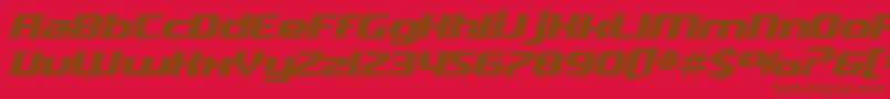 SfQuartziteBoldItalic Font – Brown Fonts on Red Background