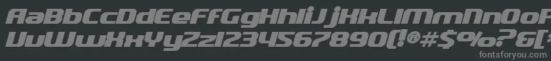 Шрифт SfQuartziteBoldItalic – серые шрифты на чёрном фоне