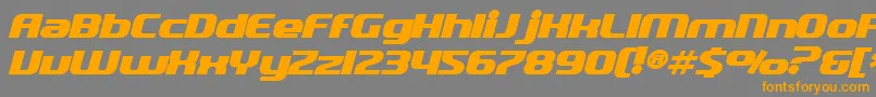 SfQuartziteBoldItalic-fontti – oranssit fontit harmaalla taustalla