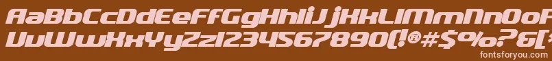 SfQuartziteBoldItalic Font – Pink Fonts on Brown Background