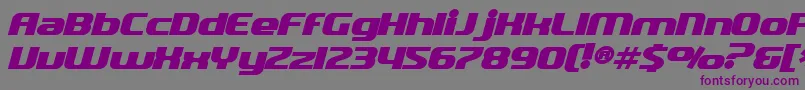 SfQuartziteBoldItalic-Schriftart – Violette Schriften auf grauem Hintergrund