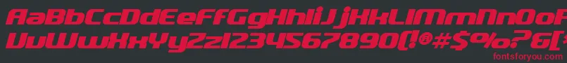 SfQuartziteBoldItalic Font – Red Fonts on Black Background