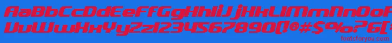 More about SfQuartziteBoldItalic Font SfQuartziteBoldItalic Font – Red Fonts on Blue Background