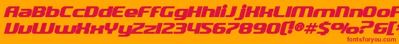 SfQuartziteBoldItalic Font – Red Fonts on Orange Background