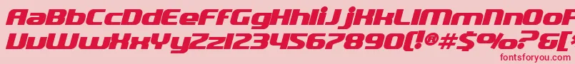 SfQuartziteBoldItalic Font – Red Fonts on Pink Background