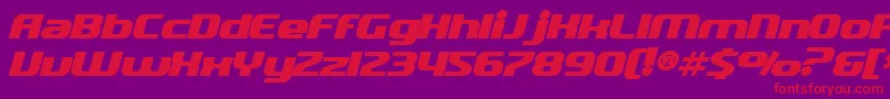 SfQuartziteBoldItalic Font – Red Fonts on Purple Background