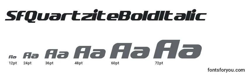 SfQuartziteBoldItalic Font Sizes