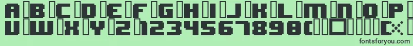 8bitWonderNominal Font – Black Fonts on Green Background