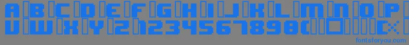 8bitWonderNominal Font – Blue Fonts on Gray Background