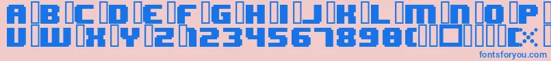 8bitWonderNominal Font – Blue Fonts on Pink Background