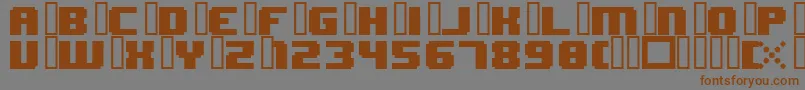 8bitWonderNominal Font – Brown Fonts on Gray Background