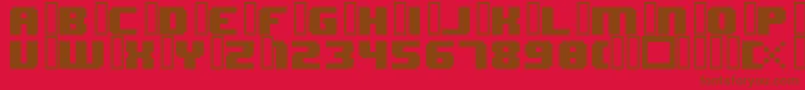 8bitWonderNominal Font – Brown Fonts on Red Background