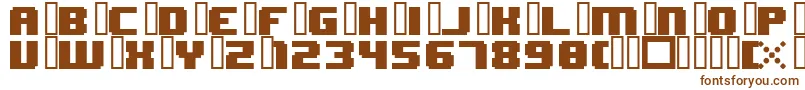 8bitWonderNominal Font – Brown Fonts on White Background