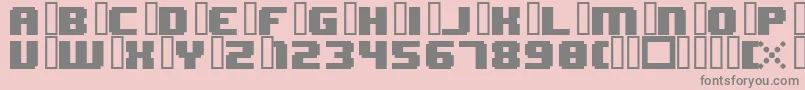 8bitWonderNominal Font – Gray Fonts on Pink Background