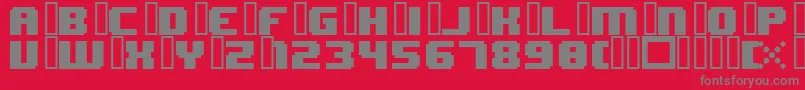 8bitWonderNominal Font – Gray Fonts on Red Background