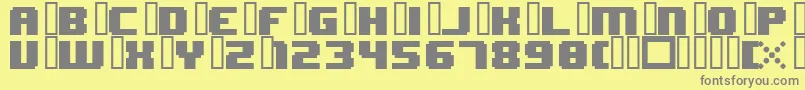 8bitWonderNominal Font – Gray Fonts on Yellow Background