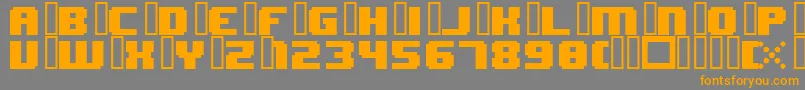 8bitWonderNominal Font – Orange Fonts on Gray Background