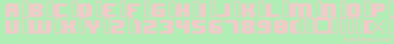 8bitWonderNominal Font – Pink Fonts on Green Background