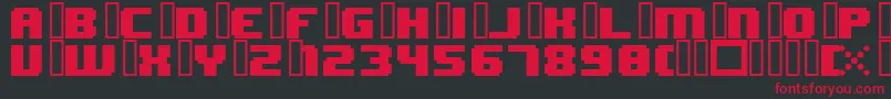 Шрифт 8bitWonderNominal – красные шрифты на чёрном фоне