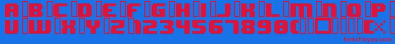 8bitWonderNominal Font – Red Fonts on Blue Background