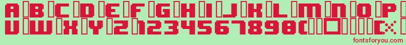 8bitWonderNominal Font – Red Fonts on Green Background