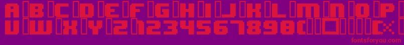 8bitWonderNominal Font – Red Fonts on Purple Background