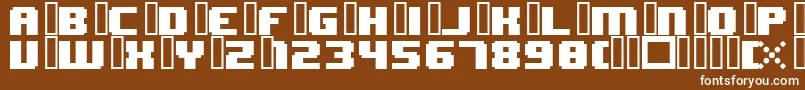 8bitWonderNominal Font – White Fonts on Brown Background
