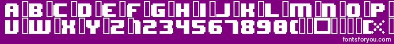 8bitWonderNominal Font – White Fonts on Purple Background