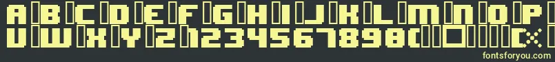8bitWonderNominal Font – Yellow Fonts on Black Background