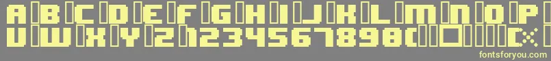 8bitWonderNominal Font – Yellow Fonts on Gray Background