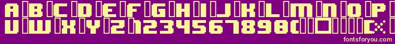 8bitWonderNominal Font – Yellow Fonts on Purple Background