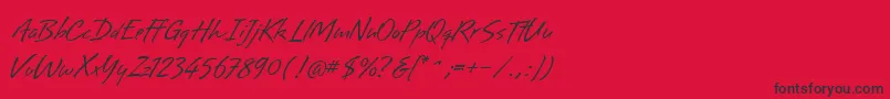 フォントBrisaAlternates – 赤い背景に黒い文字