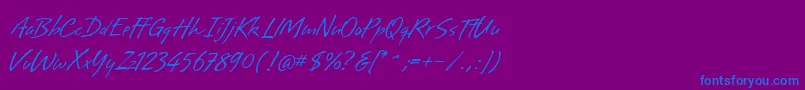 BrisaAlternates Font – Blue Fonts on Purple Background