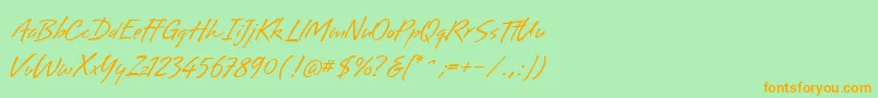 BrisaAlternates Font – Orange Fonts on Green Background