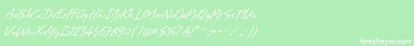 BrisaAlternates Font – White Fonts on Green Background