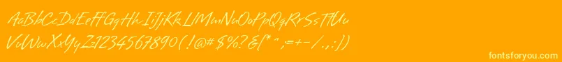 BrisaAlternates Font – Yellow Fonts on Orange Background