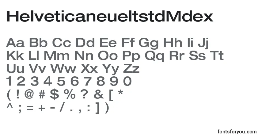 Schriftart HelveticaneueltstdMdex – Alphabet, Zahlen, spezielle Symbole