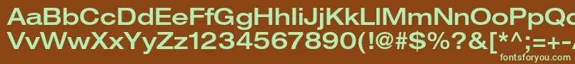 Шрифт HelveticaneueltstdMdex – зелёные шрифты на коричневом фоне