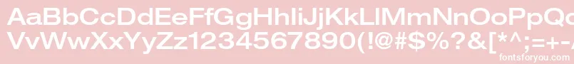 フォントHelveticaneueltstdMdex – ピンクの背景に白い文字