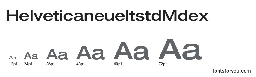 Размеры шрифта HelveticaneueltstdMdex