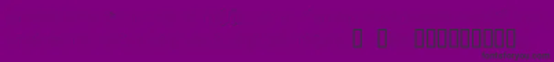 Typonegative-fontti – mustat fontit violetilla taustalla