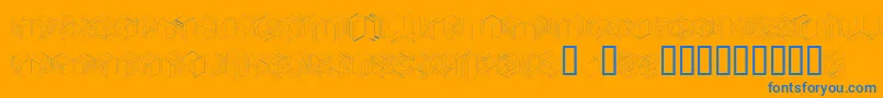 Typonegative Font – Blue Fonts on Orange Background